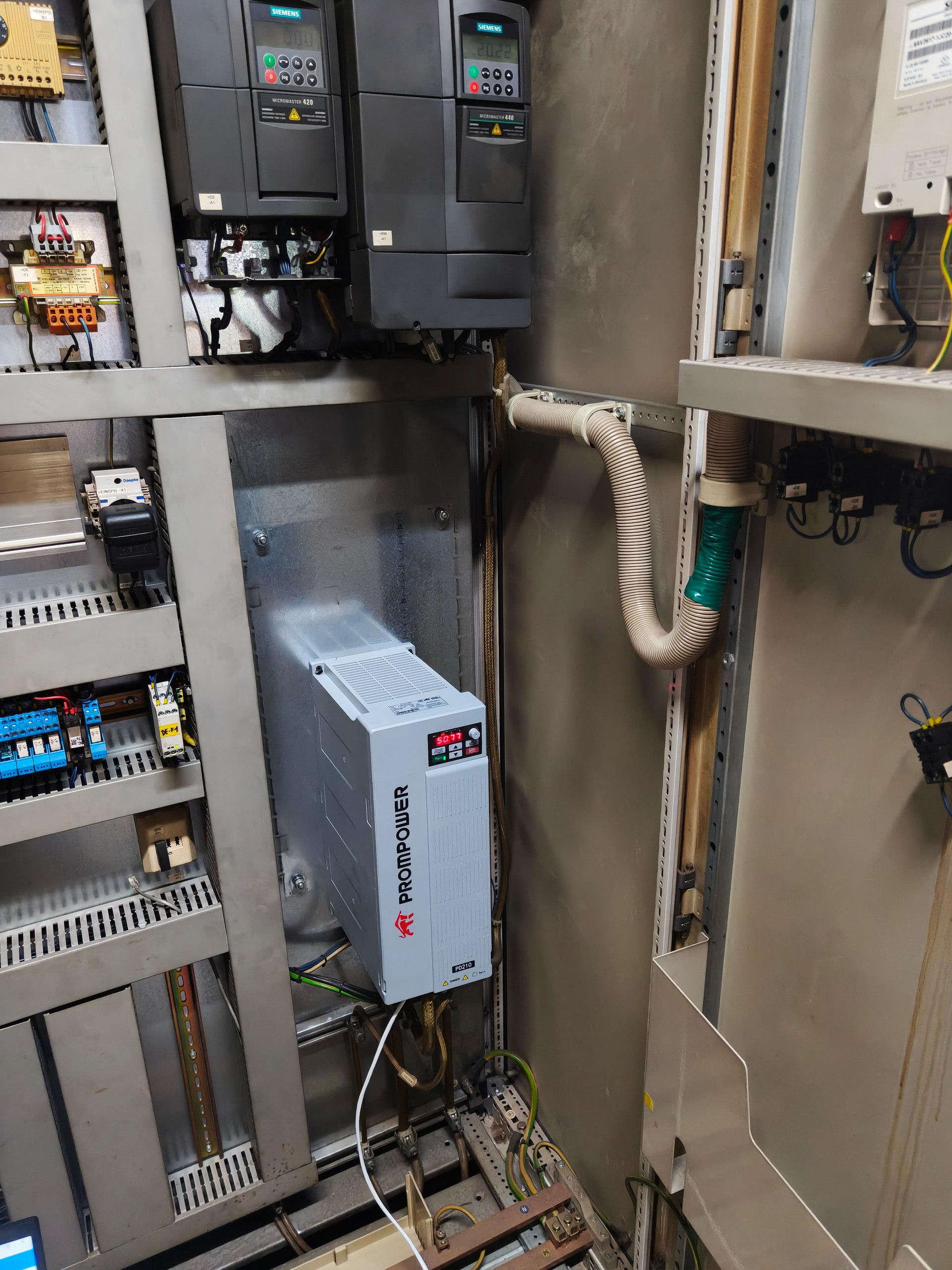 Замена ПЧ SIEMENS Micromaster 440 на PROMPOWER PD210